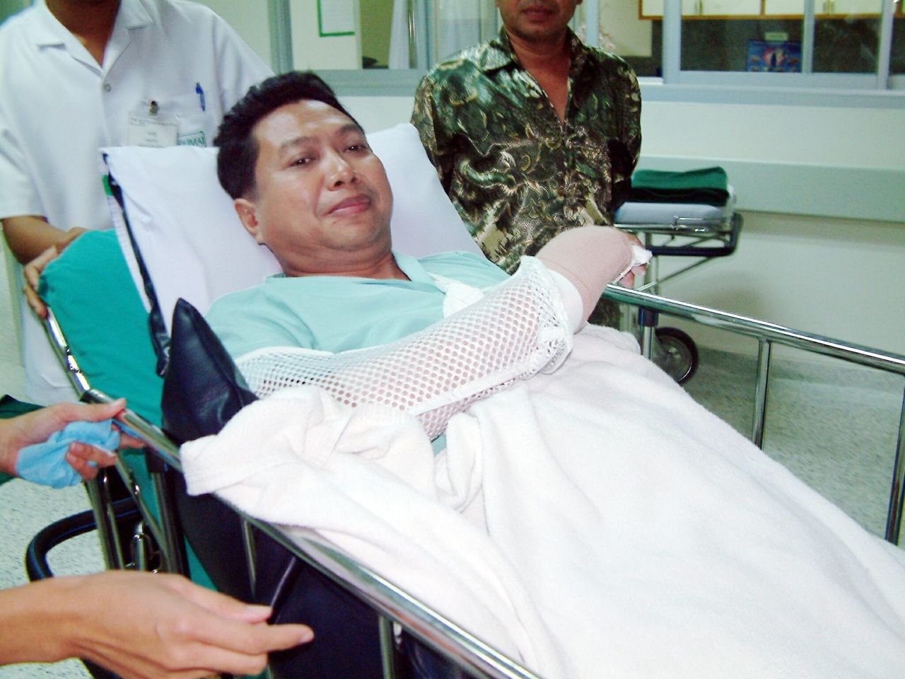 พ.ต.อ.วิรุตม์ เมื่อครั้งถูกลอบวางระเบิด 