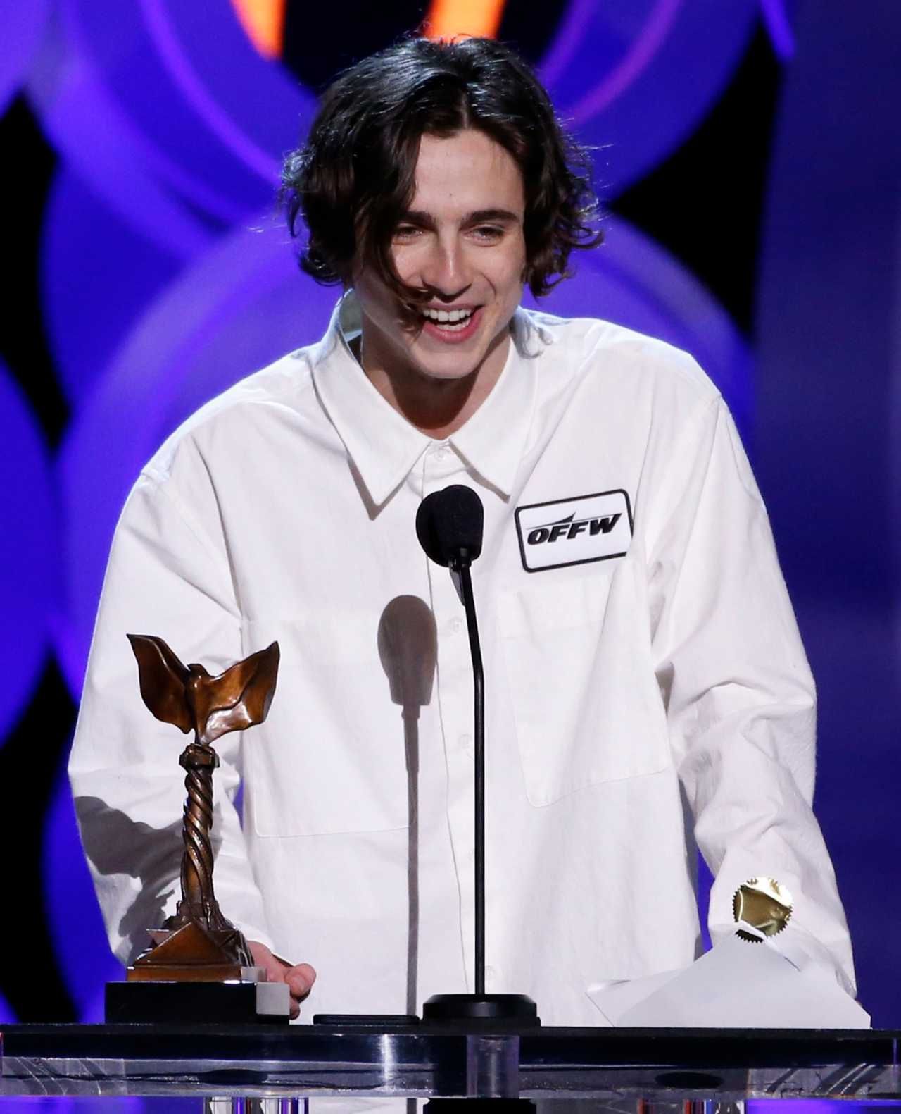 ทิมมี่ ทิโมธี ชาลาเมท์ ชนะนำชายยอดเยี่ยม BEST MALE LEAD จาก คอลมีบายยัวร์เนม Call Me by Your Name