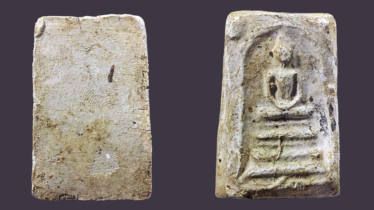 พระสมเด็จปิลันทน์ เนื้อขาว พิมพ์ฐานแซม สมเด็จพระพุฒาจารย์ (ม.ร.ว.ทัต ) วัดระฆังฯ.