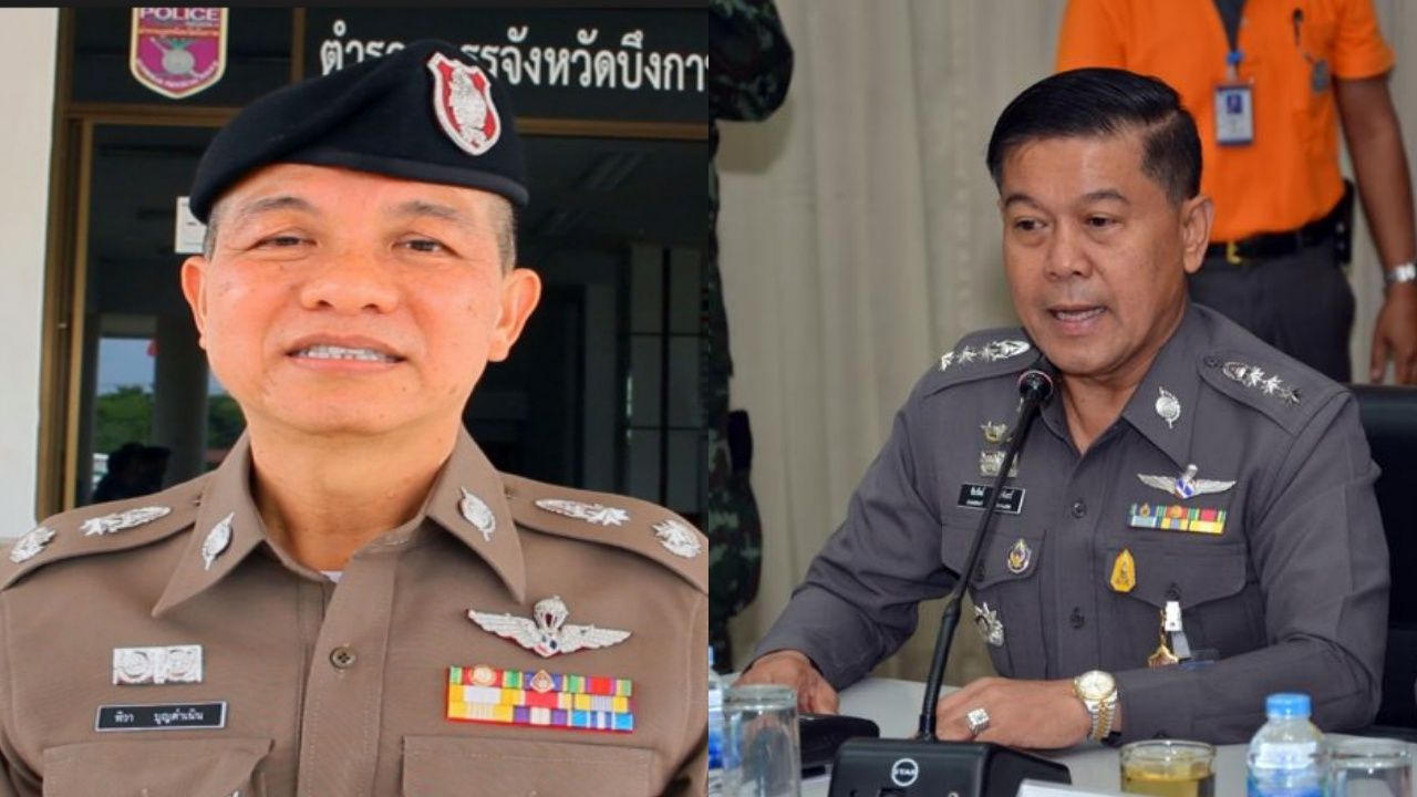 พล.ต.ต.ชัยรัตน์ ทิพยจันทร์ ผบก.ภ.จว.สระบุรี , พล.ต.ต.ทิวา บุญดำเนิน ผบก.ภ.จว.บึงกาฬ