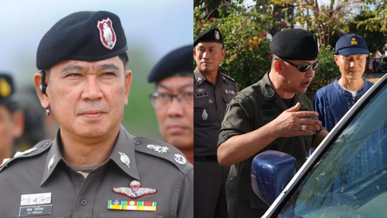 พล.ต.ต.สัณห์ โพธิ์รักษา ผบก.ภ.จว.เพชรบูรณ์ พล.ต.ต.ถวาย บูรณรักษ์ ผบก.ภ.จว.อำนาจเจริญ