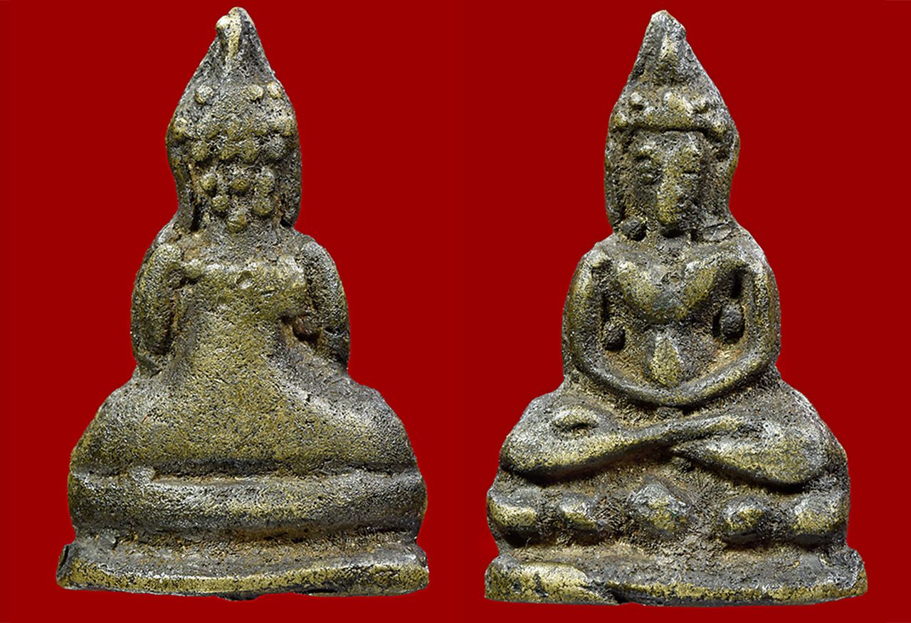 พระชัยวัฒน์ รุ่นสร้างเขื่อน พิมพ์ใหญ่ หลวงปู่เอี่ยม วัดหนัง ของเกล้า วังวิเศษ.