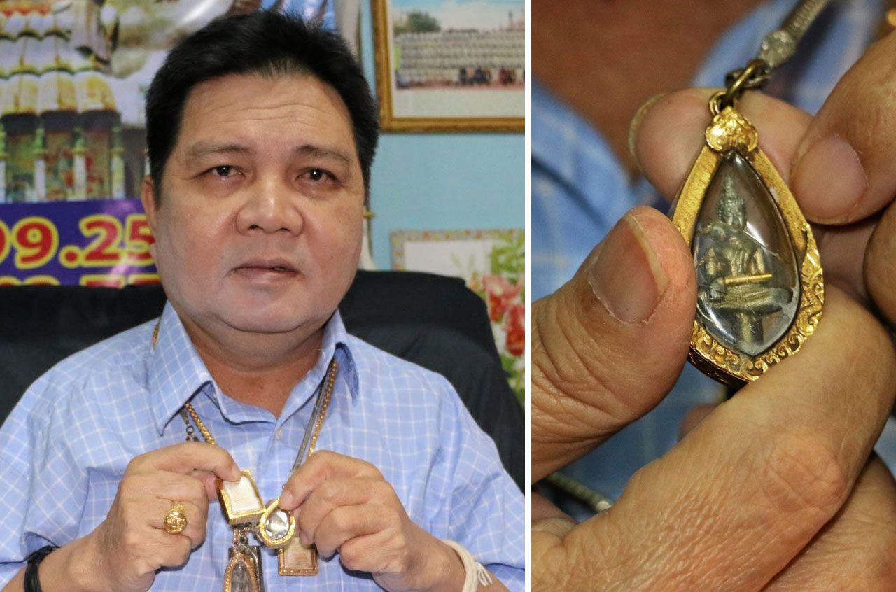 นายจำลอง สายจันทร์ ศิษย์คนสนิท “หลวงพ่อคูณ” อีกคน ที่ประสบอุบัติเหตุรถชนและพลิกควํ่า รอดชีวิตด้วยบารมี “หลวงพ่อคูณ” หลายครั้ง.