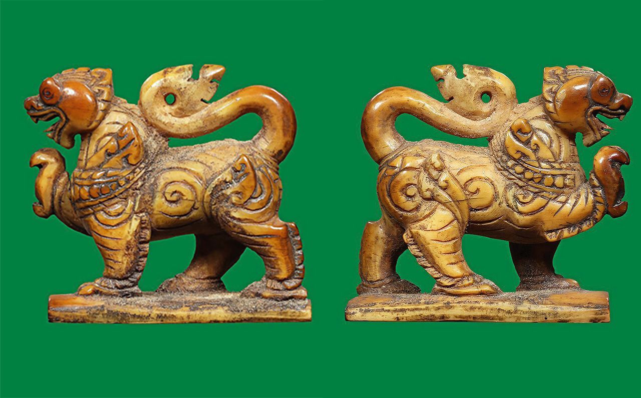 สิงห์งาแกะ หลวงพ่อเดิม วัดหนองโพ ของกำนัน มานะ คงวุฒิปัญญา.