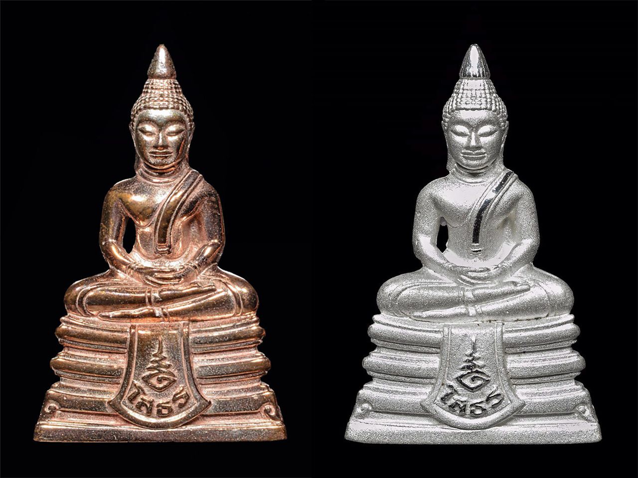 วัตถุมงคล หลวงพ่อโสธร แบบลอยองค์ เนื้อเงิน เนื้อนวโลหะ รุ่นสร้างโรงพยาบาล วัดสมานรัตนาราม.