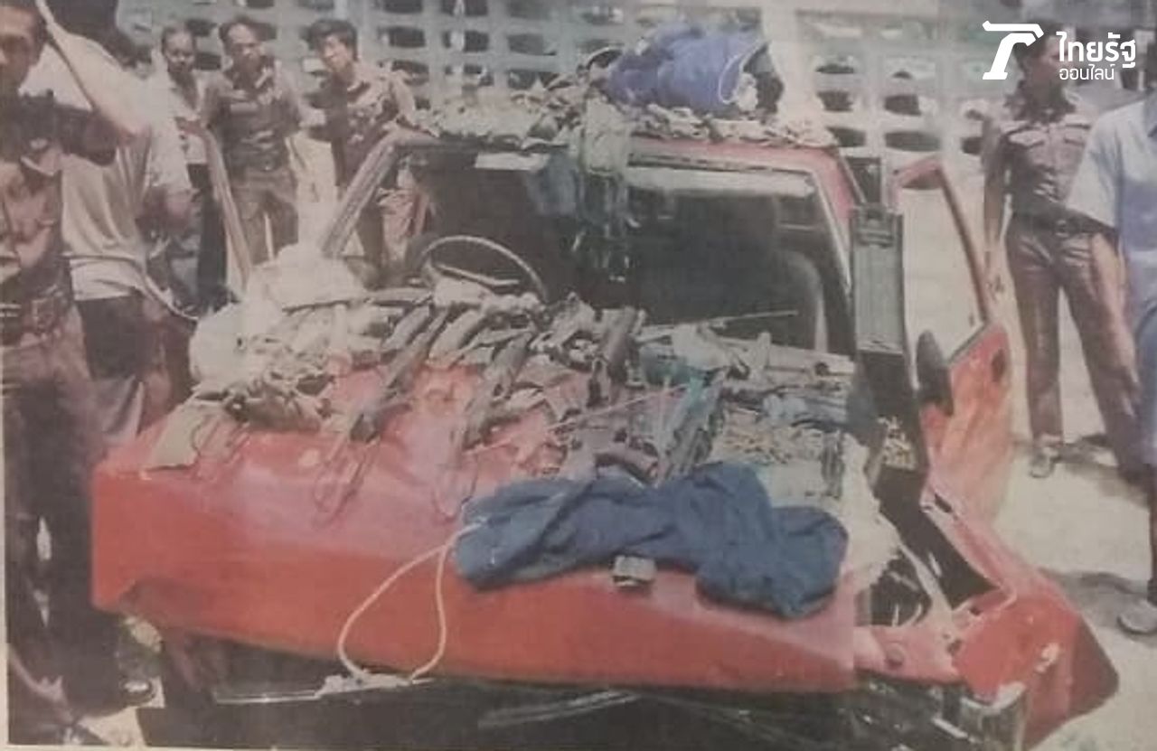 อาวุธสงครามตรวจพบในรถผู้ต้องหา 