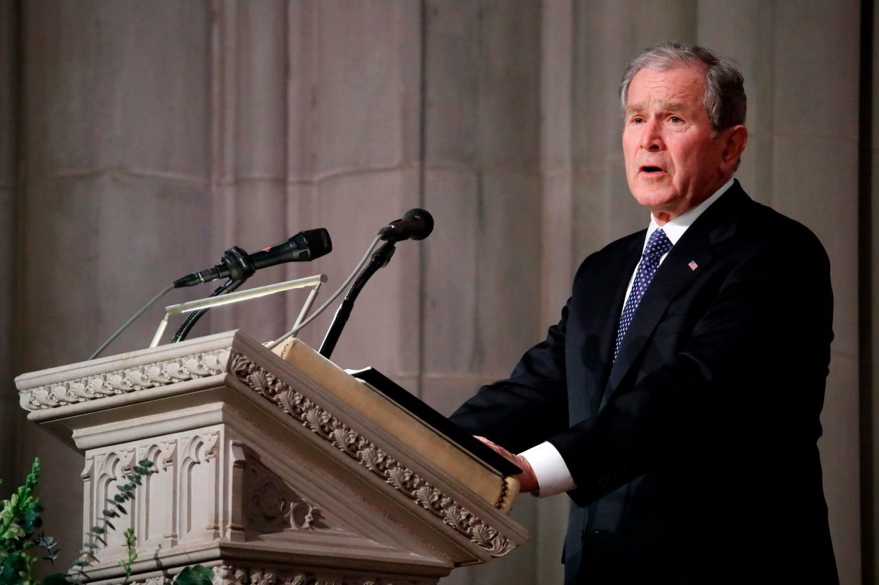 จอร์จ ดับเบิลยู บุช กล่าวถ้อยคำสรรเสริญบิดา