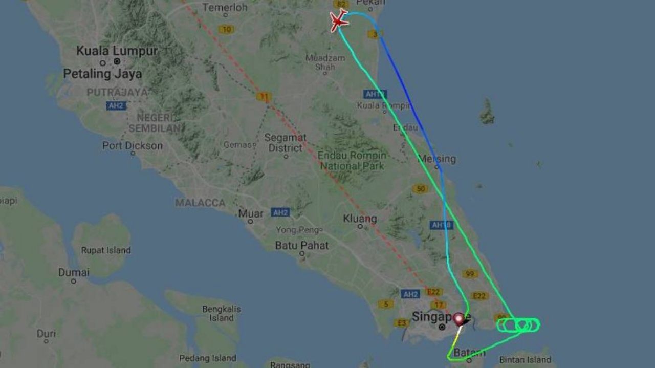 (ภาพจากเว็บไซต์ Flightradar24)