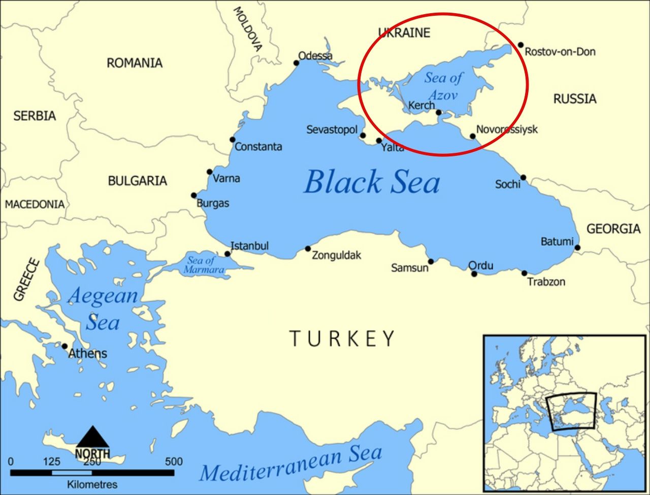 ที่ตั้งทะเลอะซอฟ