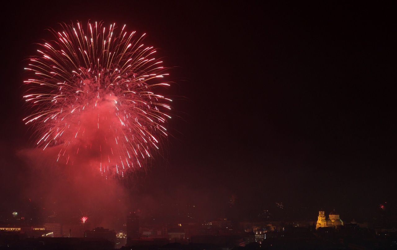 การแสดงดอกไม้ไฟฉลองปีใหม่ที่กรุงโซเฟีย ของบัลแกเรีย