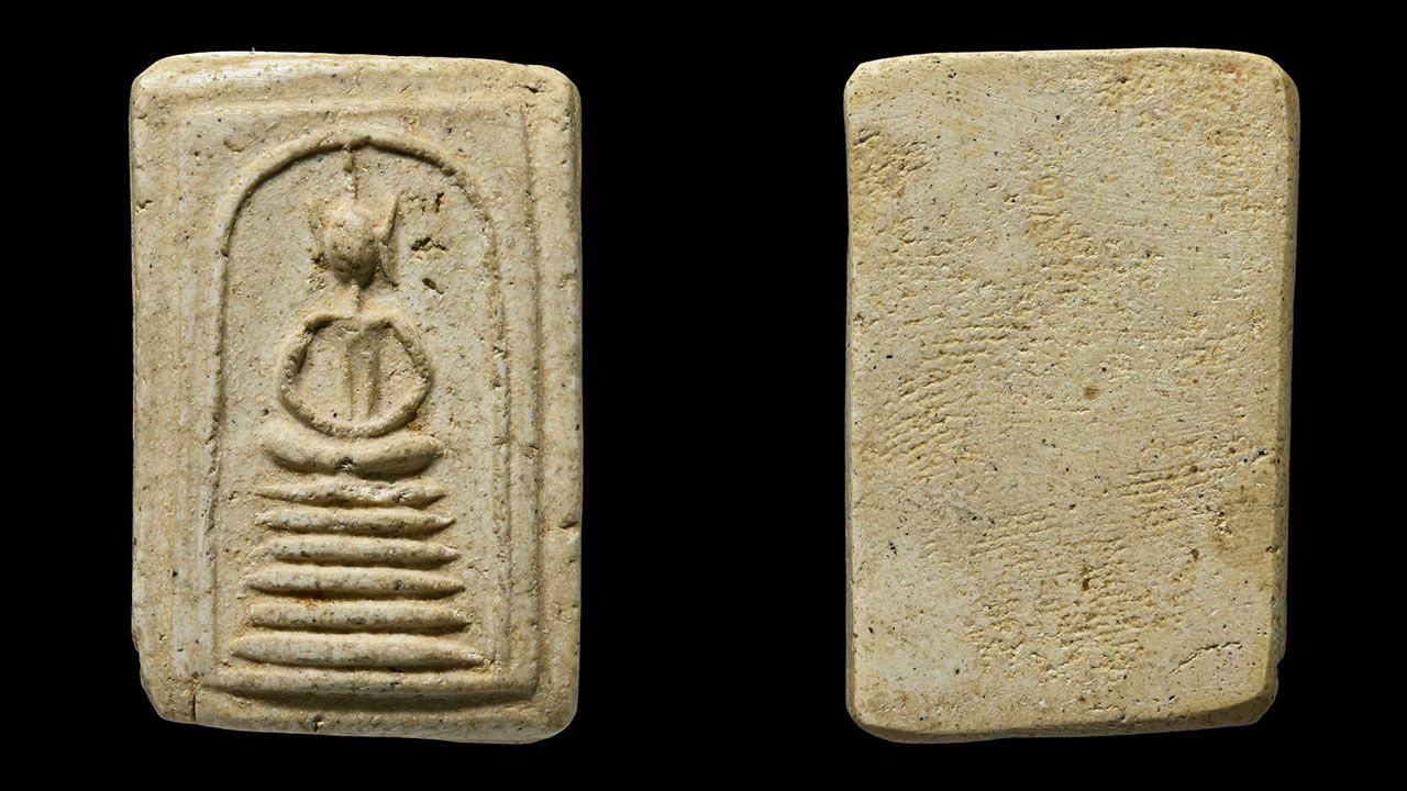 พระสมเด็จเกศไชโย พิมพ์ 6 ชั้นอกตัน วัดไชโยวรวิหาร อ่างทอง ของ เด่น อยุธยา.