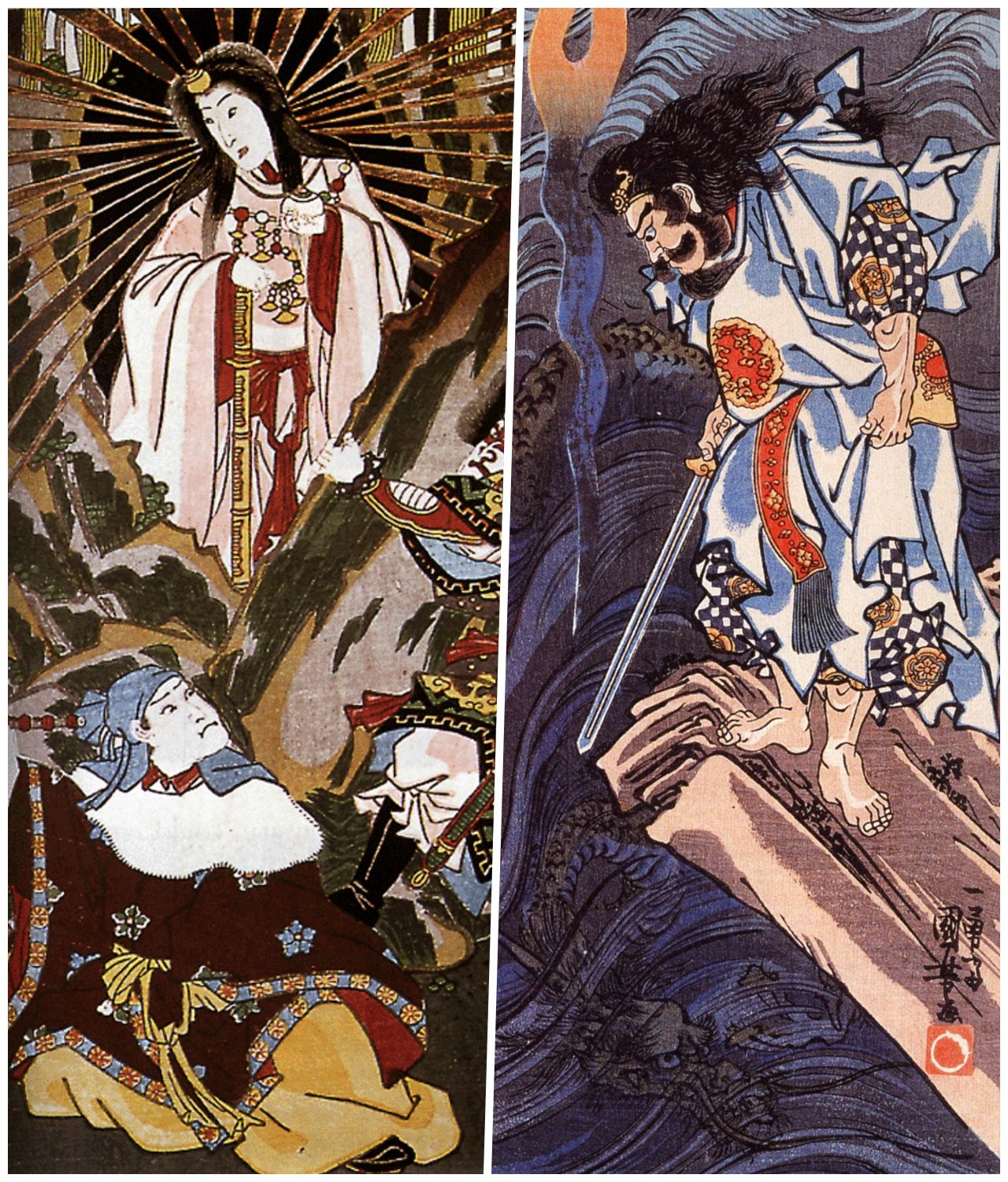 เทพีอามาเทราสึและเทพซุซาโนโอะ