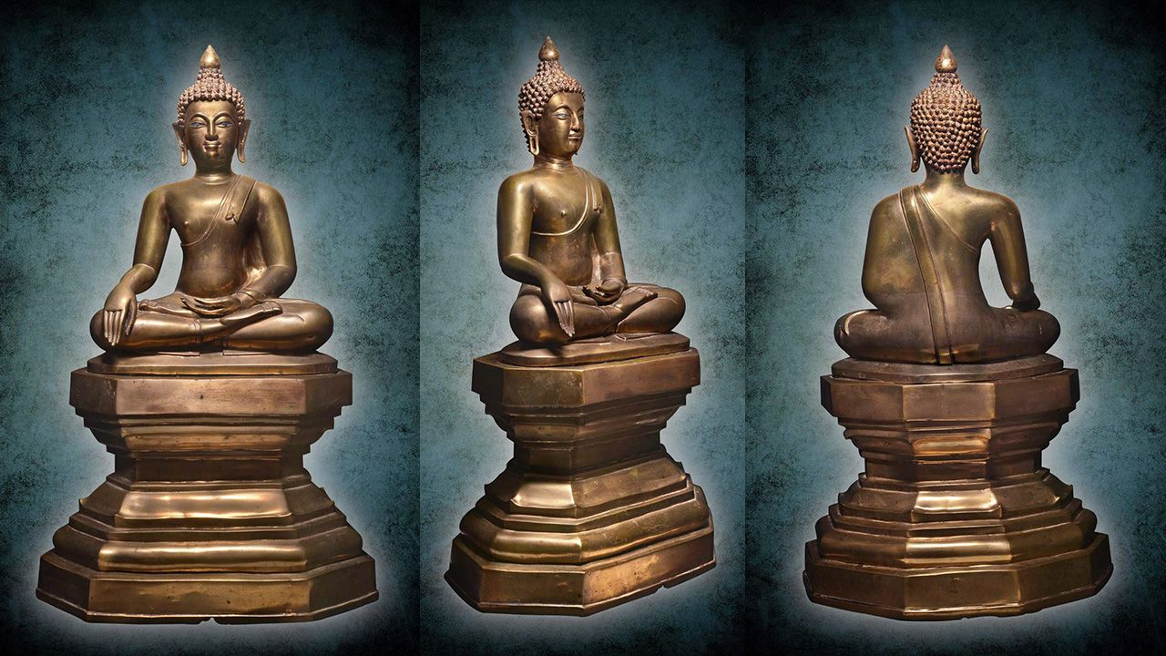 พระพุทธรูป พุทธศิลป์สมัยเชียงแสน สิงห์ ๑ ยุคต้น หน้าตัก ๑๑ นิ้ว ๓ ถอด ของ โต้ง บางแค.