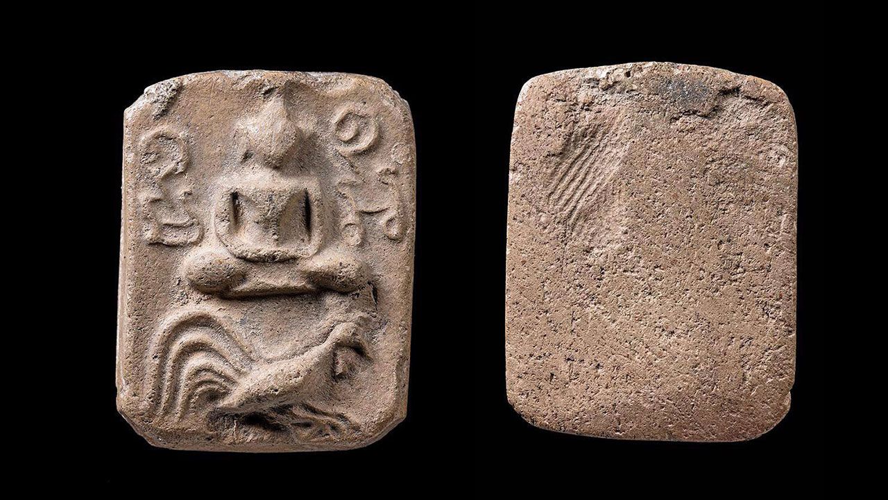 พระพิมพ์ไก่ หางห้าเส้น หลวงพ่อปาน วัดบางนมโค อยุธยา ของโจ๊ก ลำพูน.