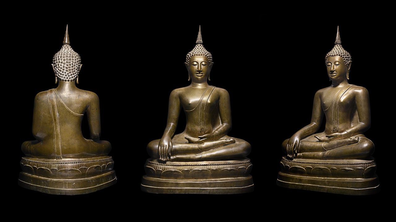 พระพุทธรูป พุทธศิลป์ สมัยเชียงแสน สิงห์ 3 ของ ณรงค์ฤทธิ์ จิราธิวัฒน์.