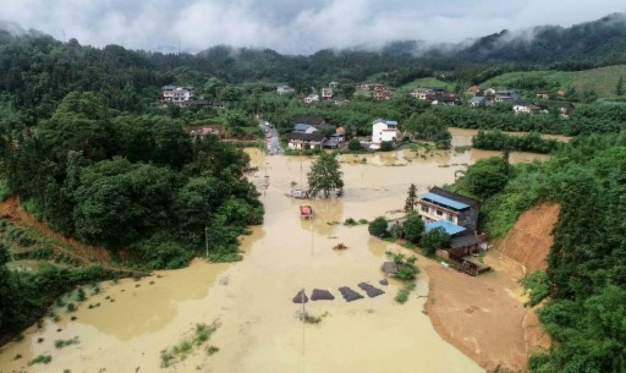 สถานการณ์น้ำท่วมในเมือง Rongan มณฑลกวางสี เมื่อ 9 มิ.ย.62