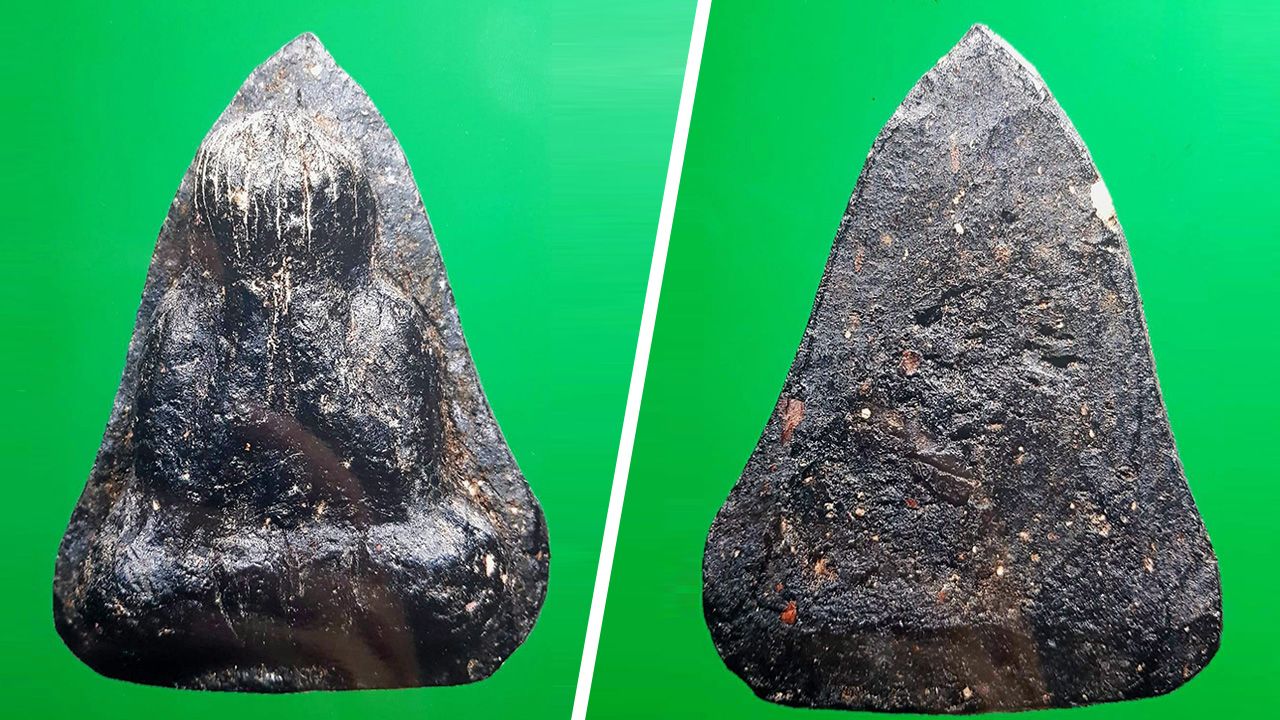 พระปิดตา พิมพ์ปั้น เนื้อผงว่านจุ่มรัก หลวงพ่อครน วัดบางแซะ ของ Mr.Hong Chew Okia.