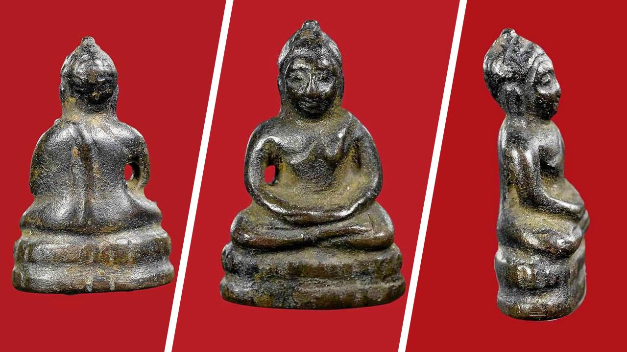 พระชัยวัฒน์ หัวไม้ขีด พ.ศ.๒๔๗๑ สมเด็จพระสังฆราช (แพ) วัดสุทัศน์ ของ พล.อ.พัฑฒะนะ พุธานานนท์.