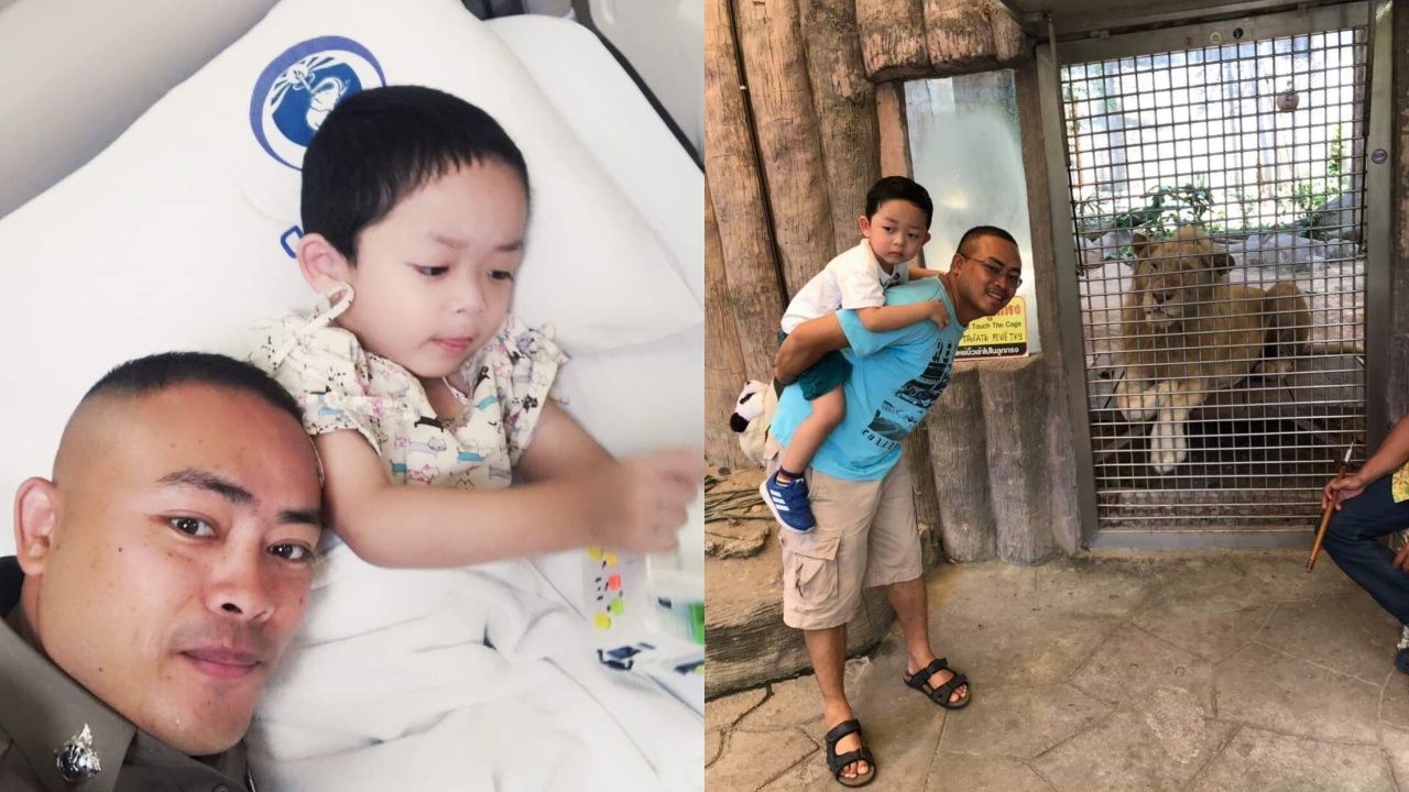 สารวัตรเตอร์ ถ่ายกับลูกชายคนโต