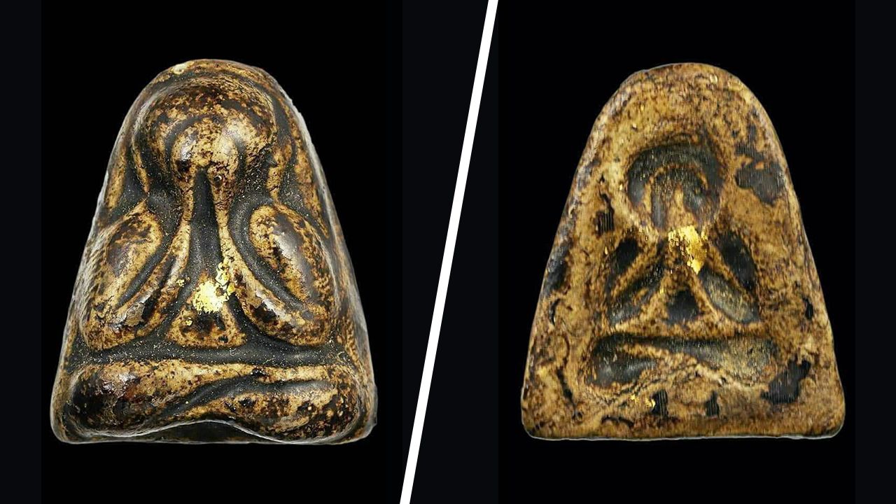 พระปิดตา หลังแบบ หลวงพ่อปาน วัดเครือวัลย์ ชลบุรี ของ บูลย์ พานทอง.