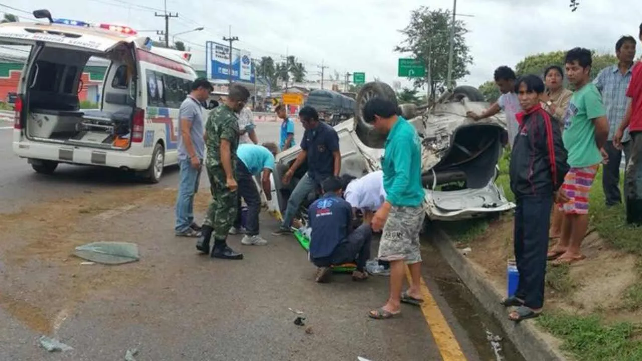 อุบัติเหตุที่เกิดขึ้น บริเวณโค้งบางสะพาน
