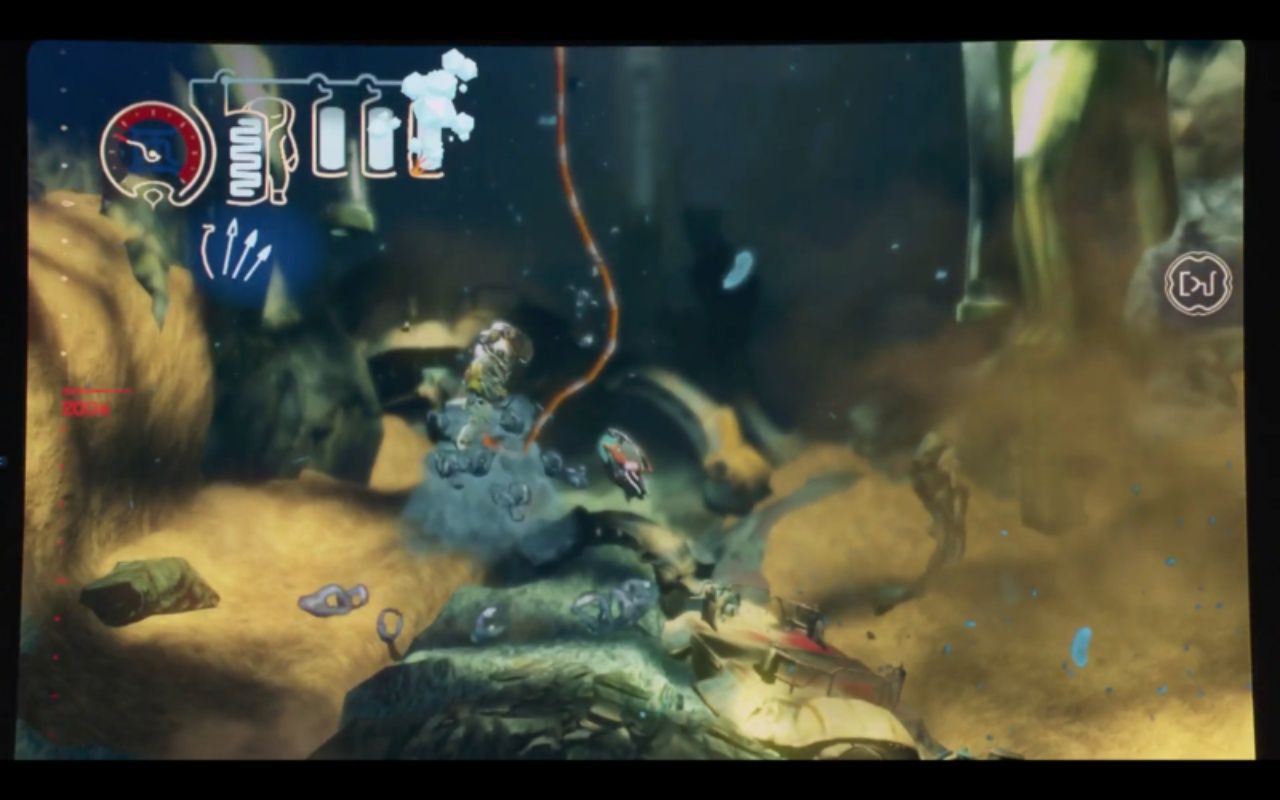 ตัวอย่างเกมของแคปคอมที่นำมาโชว์ในงาน ชื่อว่า Shinsekai: Into The Depths