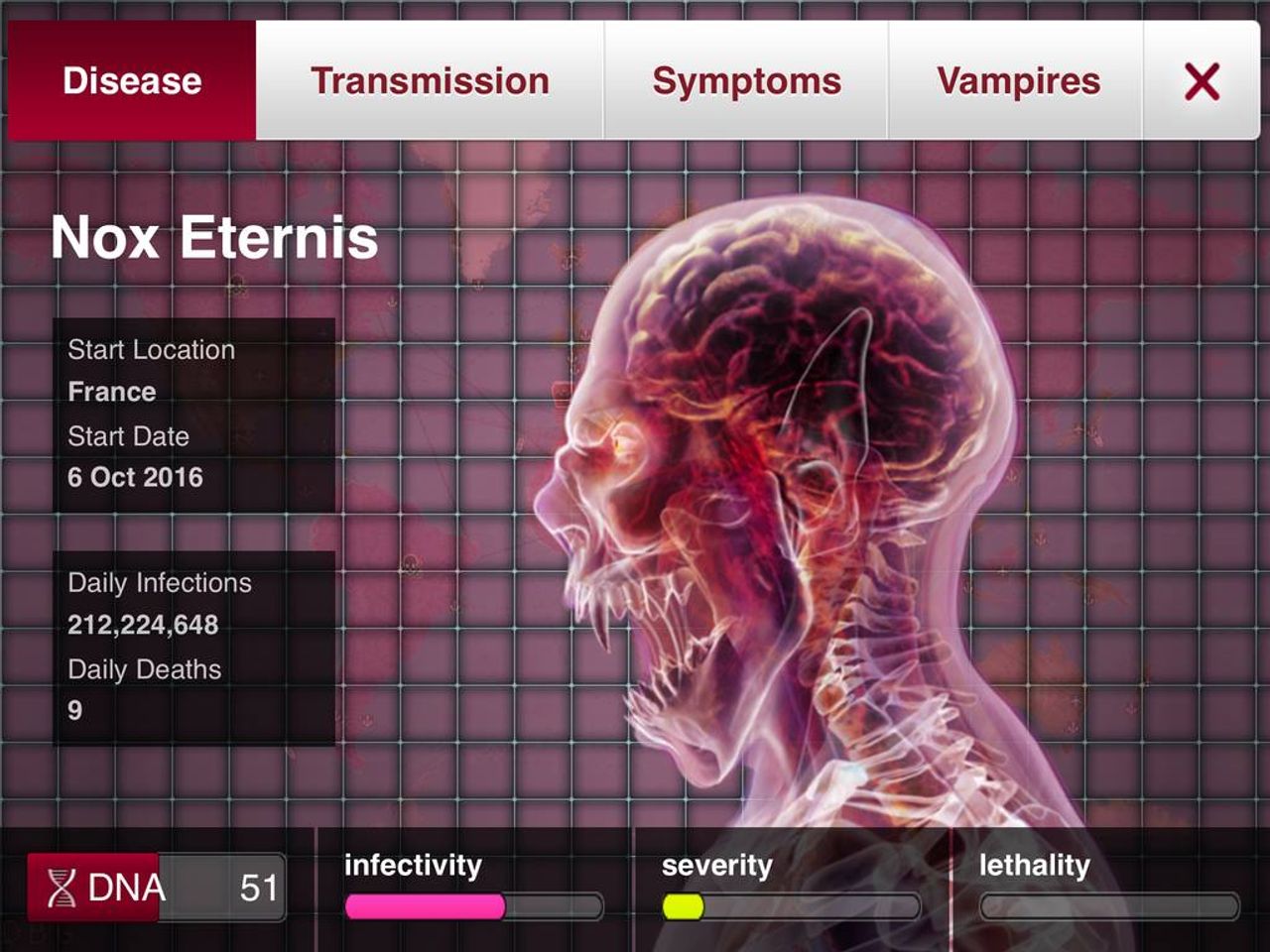 ภาพตัวอย่างของเกม Plague Inc.