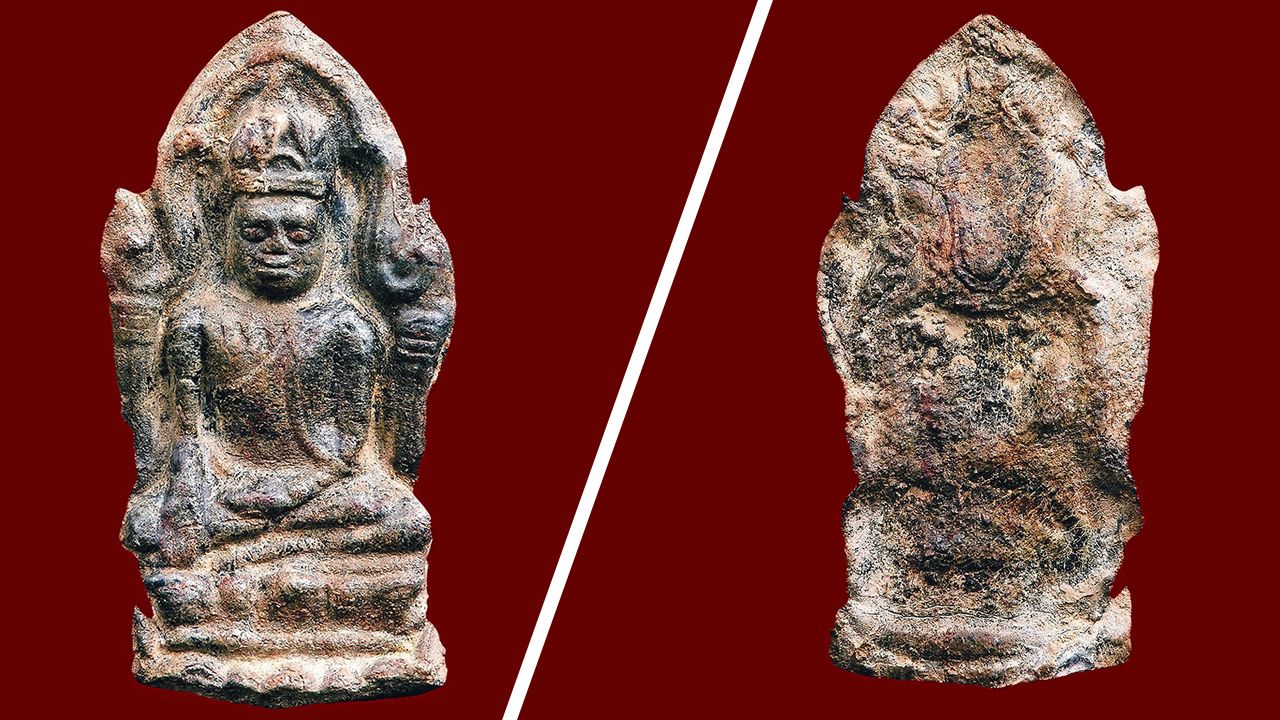 พระยอดขุนพล เนื้อตะกั่วสนิมแดง กรุเสมาสามชั้น อ.เมือง เพชรบุรี ของ อ.แบงค์ บ้านขลู่.