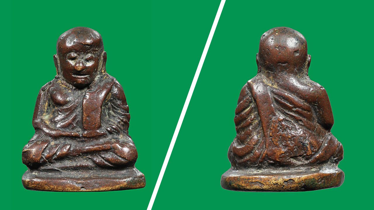 พระรูปเหมือน หล่อโบราณ พิมพ์นิยม A หลวงพ่อเงิน วัดบางคลาน ของกำนันมานะ คงวุฒิปัญญา.