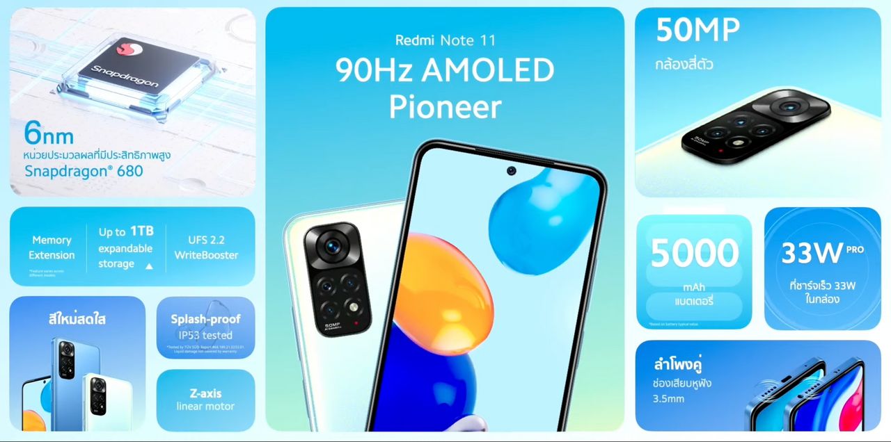 สเปก Redmi Note 11
