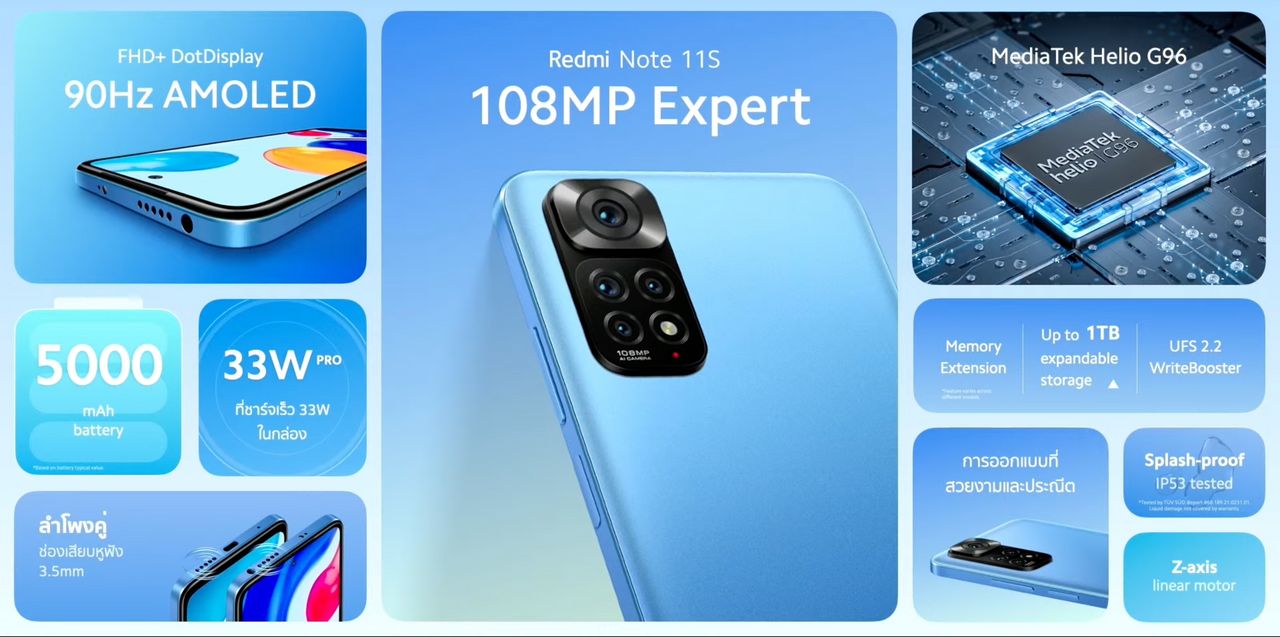 สเปก Redmi Note 11S