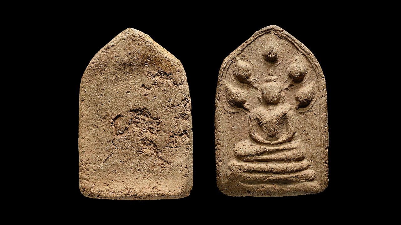 พระพิมพ์นาคปรก เนื้อดินหลังจาร พระพุทธวิถีนายก (บุญ ขันธโชติ) วัดกลางบางแก้ว ของ พ๊อต นครชัยศรี.