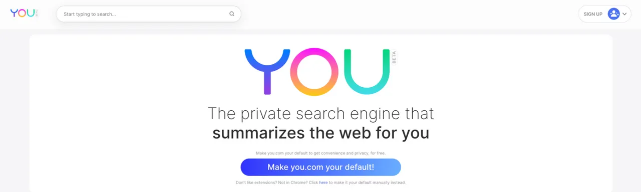 You.com น้องใหม่ของวงการเสิร์ชเอนจิน