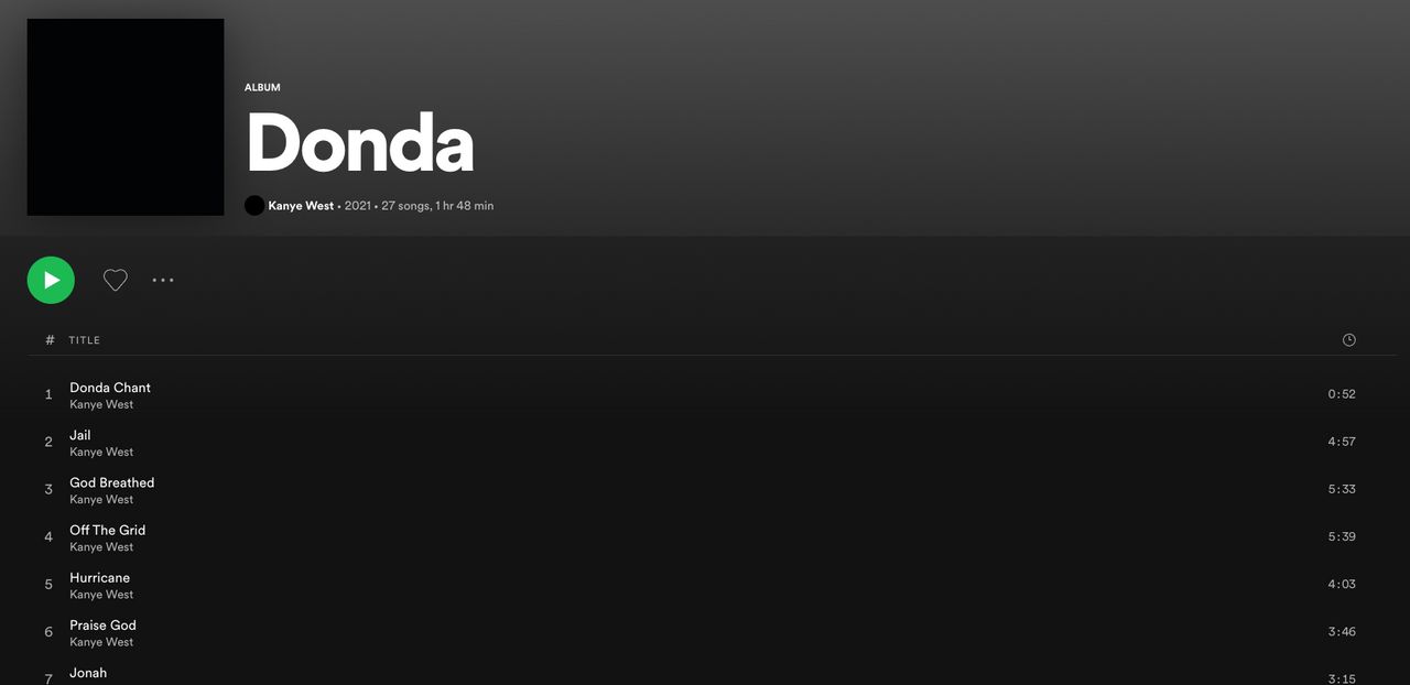 อัลบั้ม Donda ของคานเย เวสต์