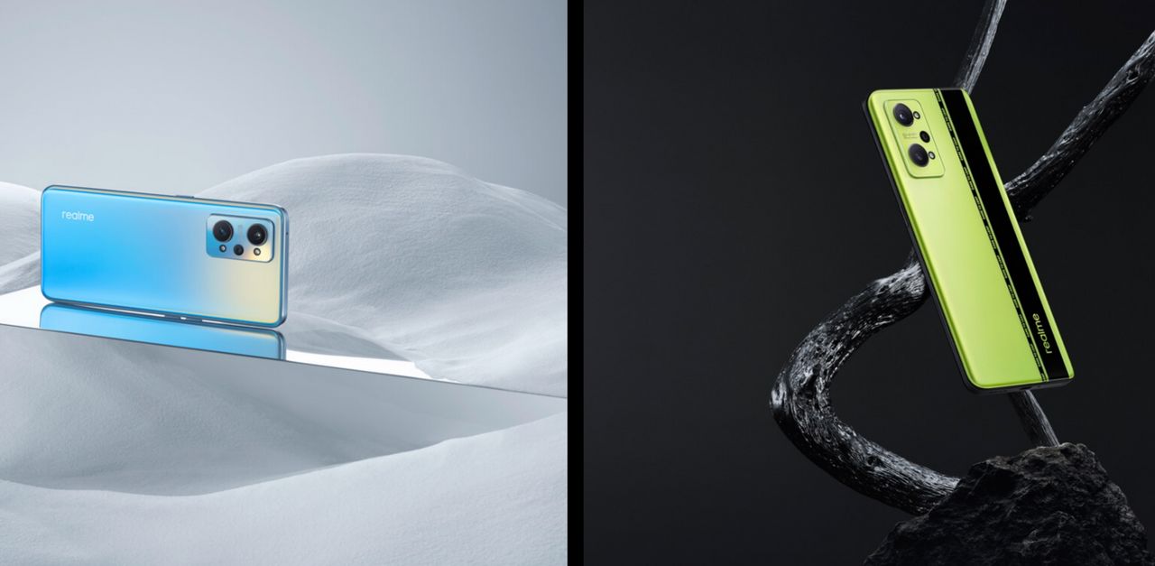 realme GT NEO 2 สีฟ้า และสีเขียว