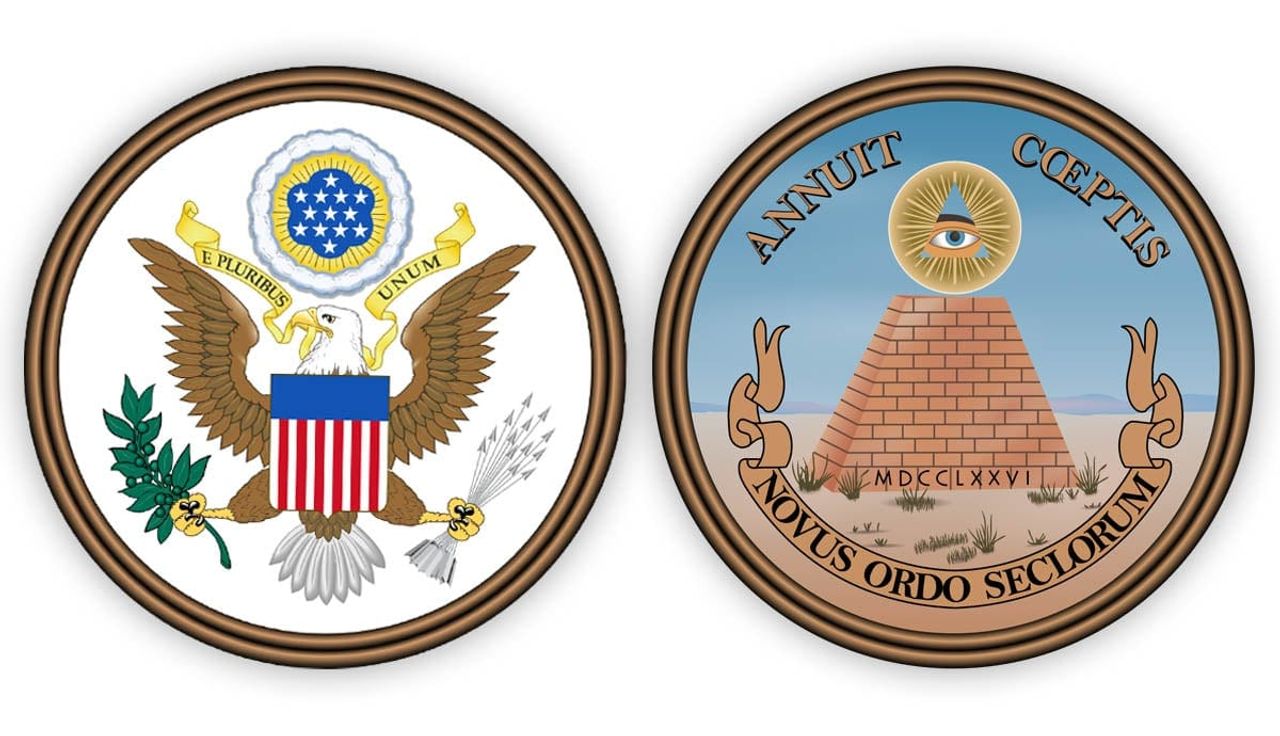 ตรามหาลัญจกรของสหรัฐอเมริกา ระบุเลขโรมัน “MDCCLXXVI” หรือ 1776 ซึ่งเป็นปีที่สหรัฐฯ ประกาศอิสรภาพ (ที่มาของภาพ : www.thecollector.com)