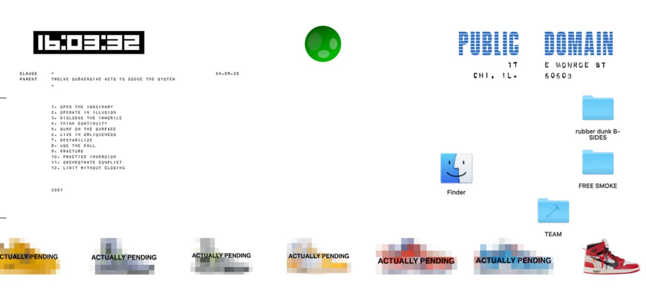 เว็บไซต์ของ Virgil Abloh ลงภาพสนีกเกอร์ปริศนา