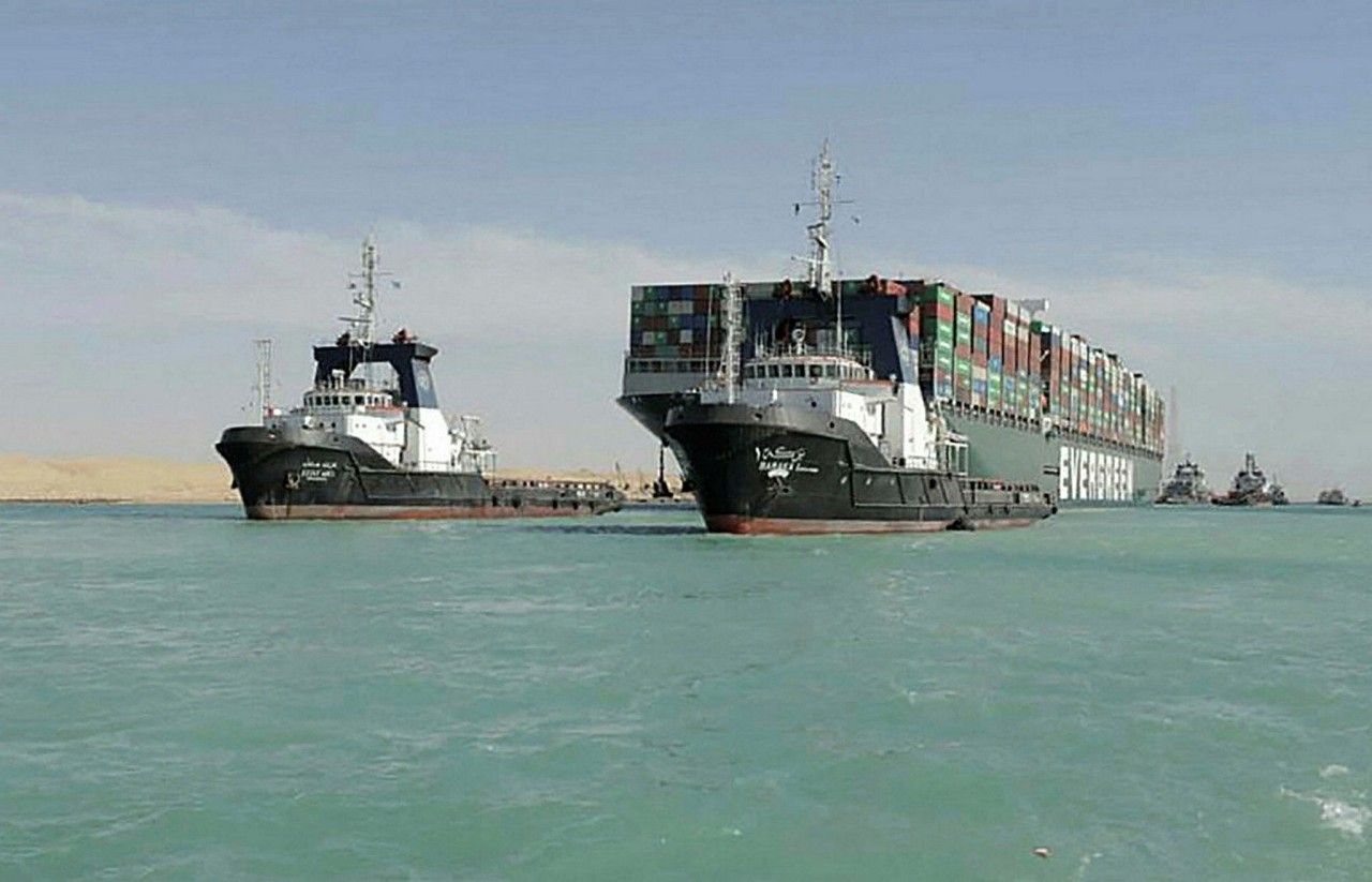 Photo by -/Suez Canal AUTHORITY / AFP