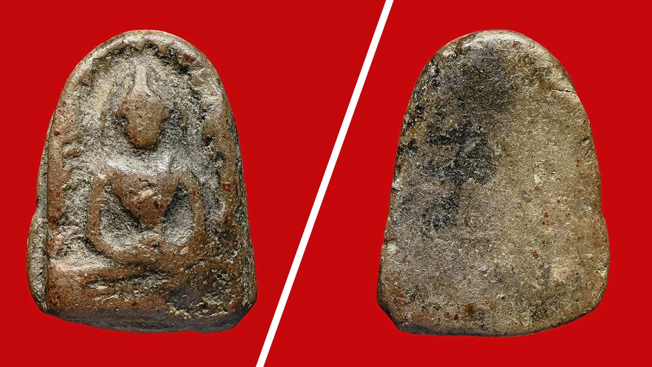 พระกำแพง ซุ้มกอ พิมพ์ กลาง กรุลานทุ่งเศรษฐี กำแพงเพชร ของ เอกชัย วิสาหะพานิช.