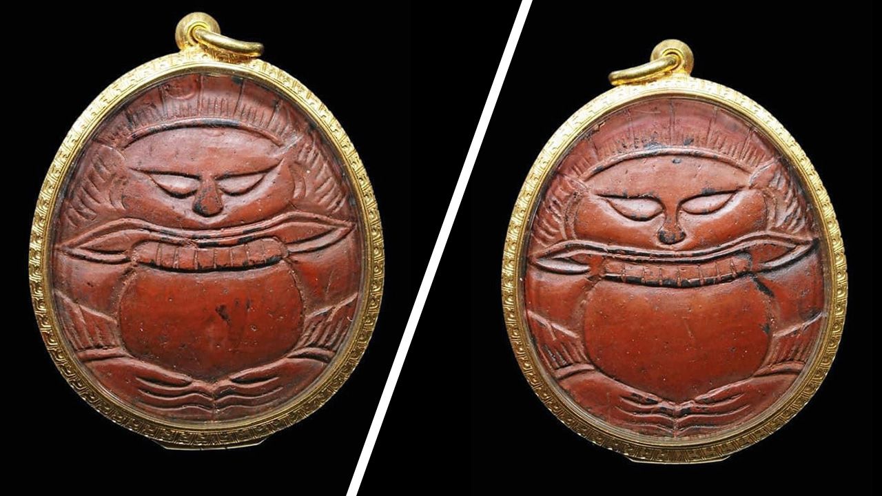 พระราหู กะลาแกะ สุริยประภา จันทรประภา ครูบานันตา วัดทุ่งม่านใต้ ของ อิทธิ ชวลิตธำรง.