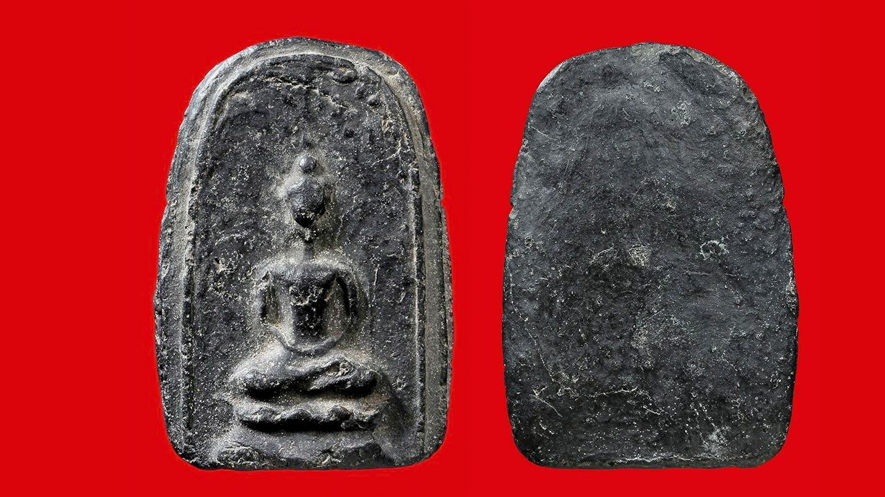 พระปรกโพธิ์เล็ก เนื้อผงใบลาน หลวงปู่บุญ วัดกลางบางแก้ว ของเอก เชียงใหม่.