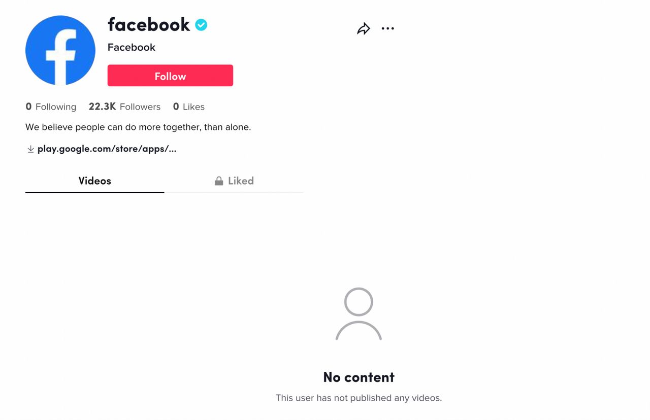 เฟซบุ๊กเปิดบัญชี TikTok