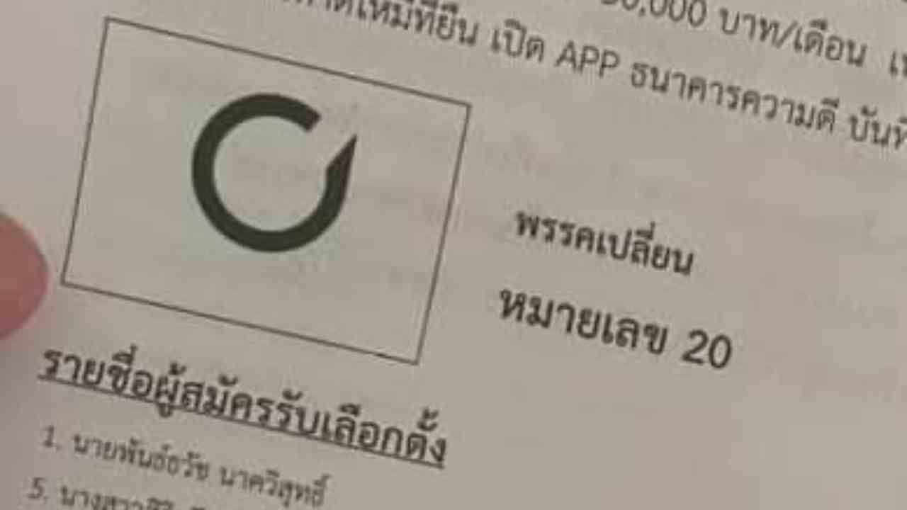 ไม่รู้ สีแดง โลโก้พรรค หายไปไหน 