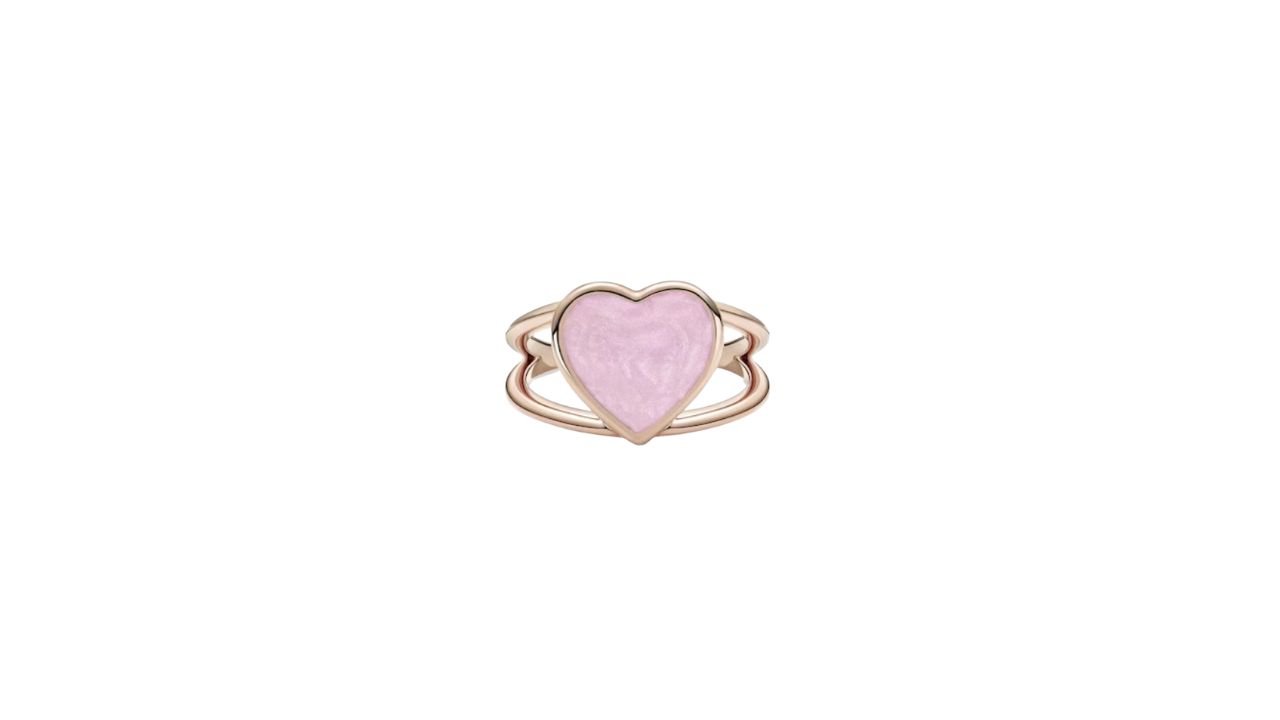 แหวนแต่งงาน Pandora Heart Pandora Rose Ring With Rose Enamel