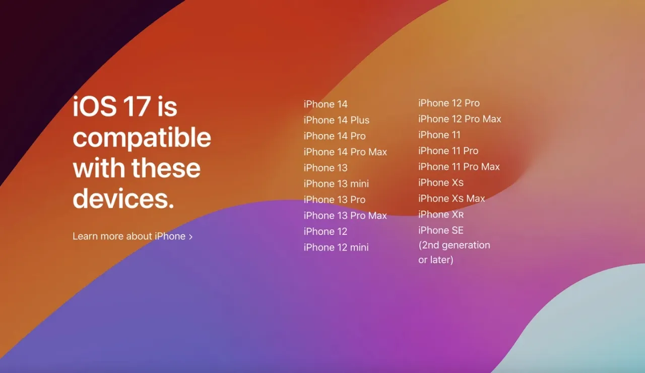 iPhone ที่ได้ไปต่อใน iOS 17