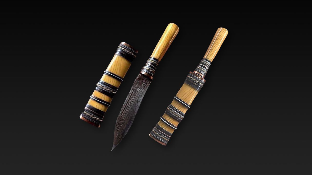 มีดเทพศาสตรา ๓ กษัตริย์ ด้ามงาตัด หลวงพ่อเดิม วัดหนองโพ ของไทยรัฐ คำปาน.