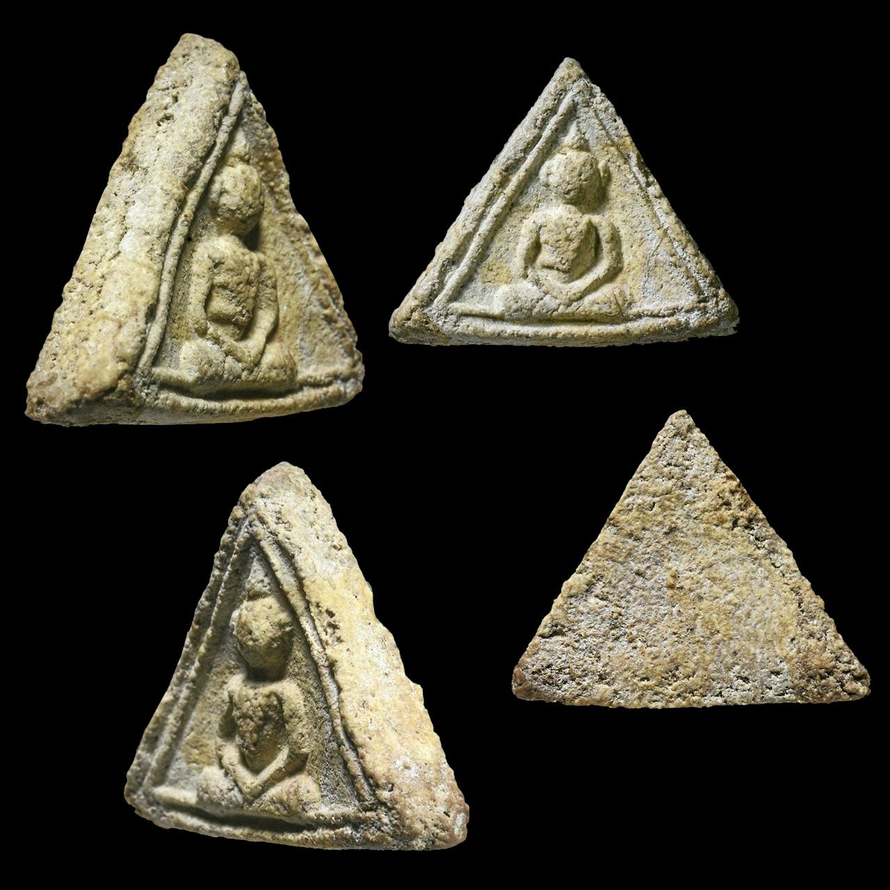 พระกรุเจดีย์เล็ก พิมพ์สามเหลี่ยมหน้าหมอน วัดใหม่อมตรส ของ ก้อง พระสมเด็จ.