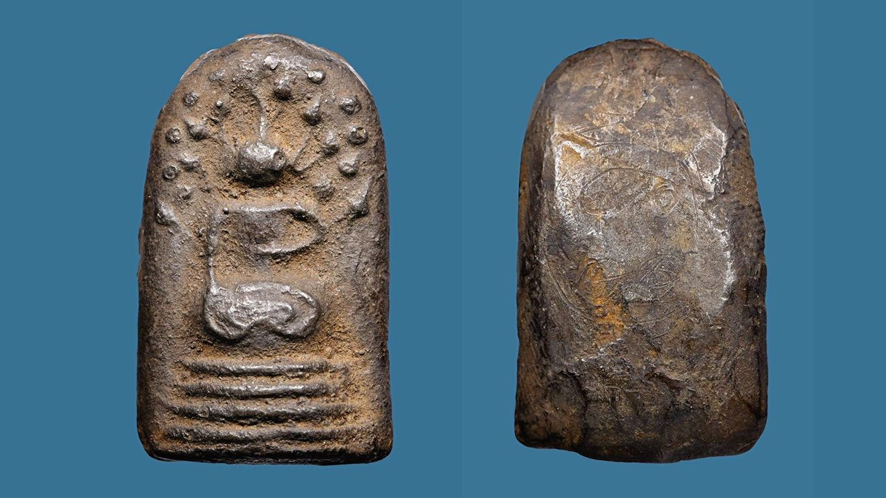 พระคง พิมพ์ใหญ่ (ชะลูด) เนื้อชิน หลวงปู่พริ้ง วัดบางปะกอก ของแมน รัตนา.