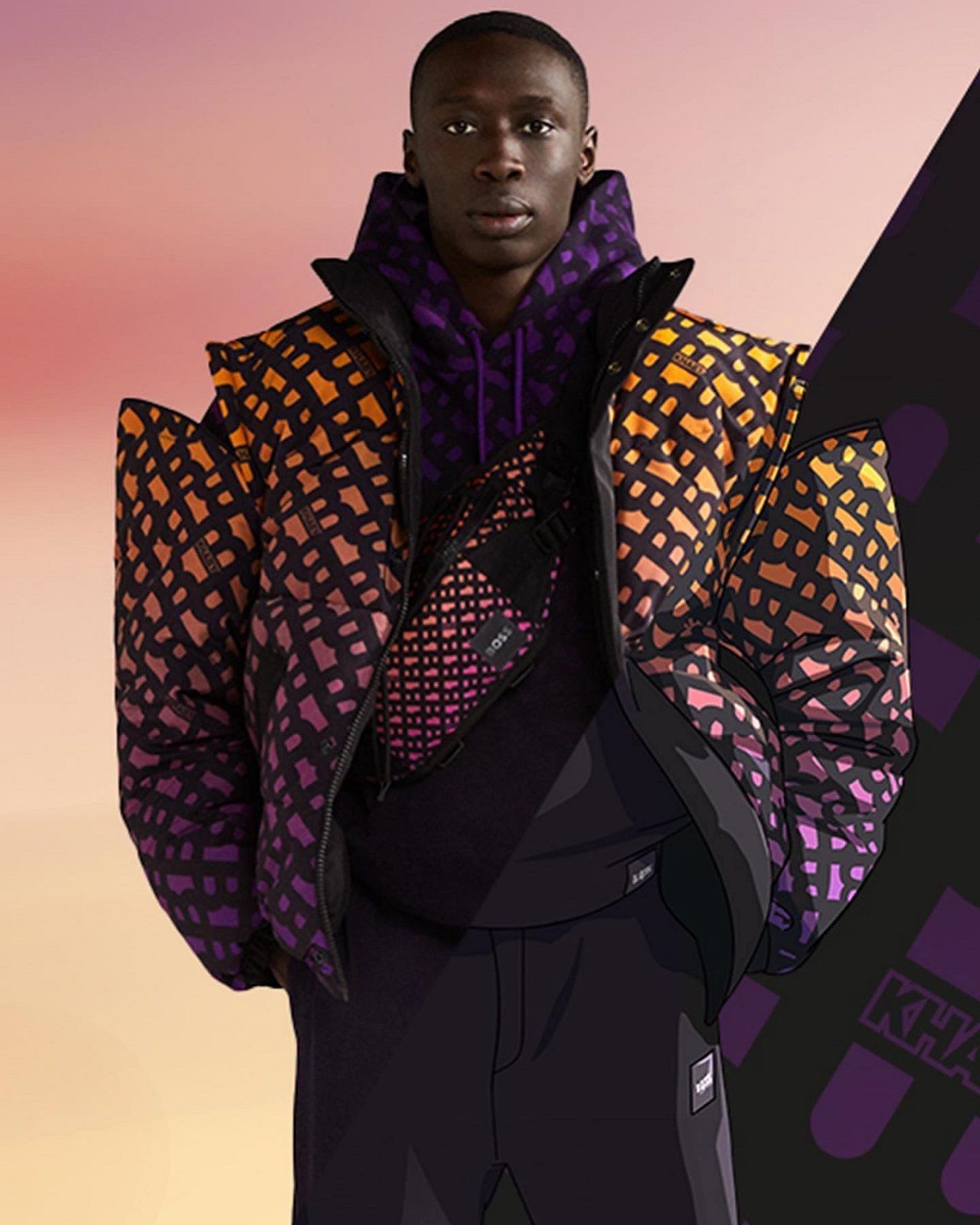 Khaby Lame ดาวติ๊กต่อกชื่อดังชาวเซเนกัล ที่มีผู้ติดตามมากถึง 129 ล้านคน เป็นแบรนด์แอมบาสเดอร์ให้กับ HUGO BOSS ในคอลเลกชัน BOSS X KHABY / ภาพจากเพจ HUGO BOSS