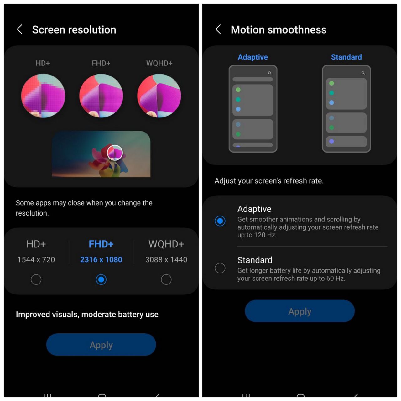การปรับแต่งความละเอียดจอ และเฟรมเรต ของ Galaxy S23 Ultra